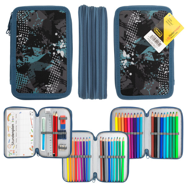 Idena Federmappe Triple Abstrakt 47 Teile