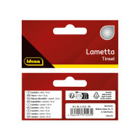 Idena Lametta - glatt, 300 Fäden, silber, 50 cm