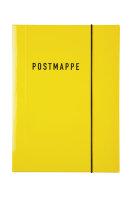 Gelbe Postmappe im DIN A4 Format aus Glanzkarton mit...
