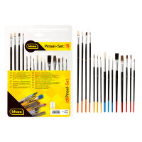 Pinsel-Set mit 15 Teilen aus Haarborsten und...