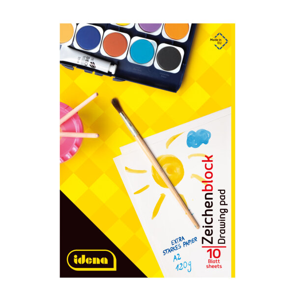 DIN A2 Zeichenblock mit 10 Blatt und 120 g/m² - ideal für kreative Kunst- und Bastelprojekte geeignet