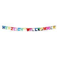 Partygirlande "Herzlich Willkommen", FSC®...