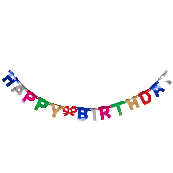 Partygirlande "Happy Birthday", FSC® Mix, ca. 1,55 m