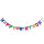 Bunte Partygirlande mit der Aufschrift Happy Birthday in ca 1,55 Metern Länge aus FSC-Mix Material