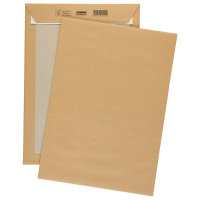 Pappr&uuml;ckwandtaschen C4, FSC&reg; Recycled, 100 St&uuml;ck, 120 g/m&sup2;, ohne Fenster, haftklebend, braun
