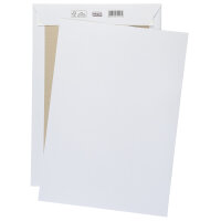 Weiße Rückwandtaschen in B4-Format mit 120g/m², ohne Fenster, haftklebend und FSC Mix-zertifiziert