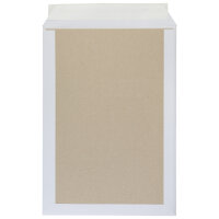 Weiße Rückwandtaschen in B4-Format mit 120g/m², ohne Fenster, haftklebend und FSC Mix-zertifiziert