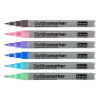 Outlinemarker – 6er Set
