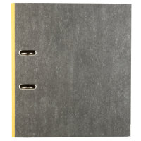 Ordner mit Wolkenmarmor-Design in Gelb, FSC-Mix, DIN A4, 5 cm Rückenbreite.