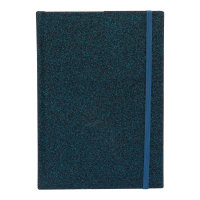 Notizbuch Glitter nachtblau - kariert, 100 g/m²,...
