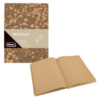 Notizbuch mit Korkeinband und Recyclingpapier im...