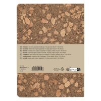 Notizbuch mit Korkeinband und Recyclingpapier im linierten Design