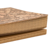 Notizbuch mit Korkeinband und Recyclingpapier im linierten Design