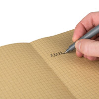 Notizbuch mit Korkeinband und recyclingpapier, kariert