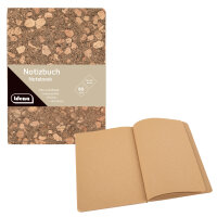Notizbuch mit Korkeinband aus Recyclingpapier, blanko