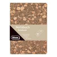 Notizbuch mit Korkeinband aus Recyclingpapier, blanko