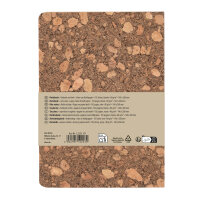 Notizbuch mit Korkeinband aus Recyclingpapier, blanko
