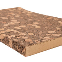 Notizbuch mit Korkeinband aus Recyclingpapier, blanko