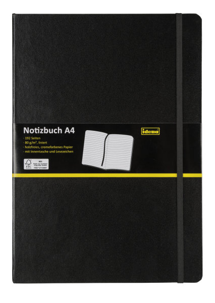 Notizbuch - liniert, DIN A4, FSC® Mix, Hardcover, 80 g/m²