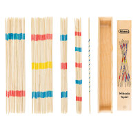 Klassisches Mikado-Spiel mit 41 Stäbchen in Holzbox und Anleitung, FSC-zertifiziert
