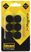 Magnete 6er Set - &Oslash; 24 mm, schwarz