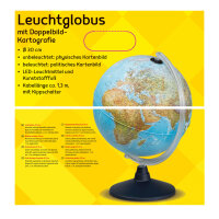 Leuchtglobus – mit Doppelbild-Kartografie
