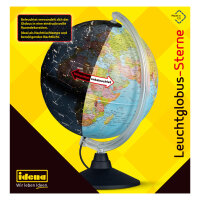 Leuchtglobus mit politischem Kartenbild und Sternbildern, Ø 25 cm
