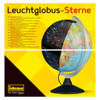 Leuchtglobus mit politischem Kartenbild und Sternbildern, Ø 25 cm