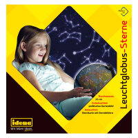 Leuchtglobus mit politischem Kartenbild und Sternbildern, Durchmesser 25 cm