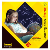Leuchtglobus mit politischem Kartenbild und Sternbildern, Durchmesser 25 cm