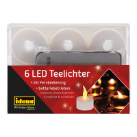 LED Teelichter, 6 St&uuml;ck mit Batterien &amp; Fernbedienung