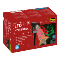 LED Projektor, Weihnachts-Motive, bunt, f&uuml;r au&szlig;en, mit Erdspie&szlig;