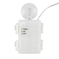 LED Dekolicht Stern 23 x 23 cm in warmweiß mit Timer, batteriebetrieben für Innen und Außen