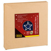 LED Dekolicht Stern 23 x 23 cm in warmweiß mit Timer, batteriebetrieben für Innen und Außen