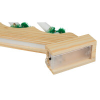 LED-Adventsleuchter mit 7 Kerzenlichtern für innen, batteriebetrieben, aus Holz