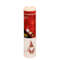 LED Adventskalender-Kerze, warmweiß, 5 x 25 cm,...