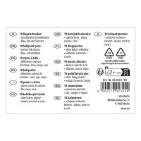 Set aus zehn Kugelschreibern in den Farben Blau, Schwarz und Rot mit 3 verschiedenen Schreibfarben
