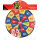 Klettball-Dart Set mit 35 cm großem Klettball und 4 Klettballen in verschiedenen Farben
