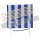 Windschutz, 8 m x 80 cm, mit maritimen Streifen in Blau-Weiß