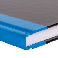 Kladde, DIN A7, FSC&reg; Mix, 96 Seiten, 70 g/m&sup2;, liniert, Hardcover, blau/schwarz