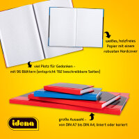 Kariertes Notizbuch DIN A6 mit Hardcover und FSC-Mix-Zertifizierung, 70 g/m²