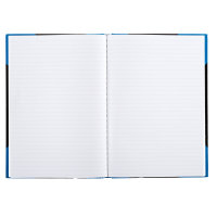 Kladde, DIN A5, FSC&reg; Mix, 96 Seiten, 70 g/m&sup2;, liniert, Hardcover, blau/schwarz
