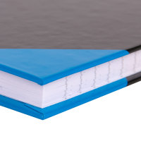 Kladde, DIN A5, FSC&reg; Mix, 96 Seiten, 70 g/m&sup2;, liniert, Hardcover, blau/schwarz