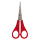 Rote Kinderschere mit spitzer Spitze, 13,5 cm lang, ideal für Rechtshänder.