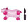Hüpfpferd Einhorn - mit Luftpumpe, 59 x 23 x 53 cm, pink mit Sternen