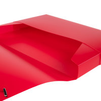 Heftbox, DIN A4, Gummizug, PP, transluzent, rot