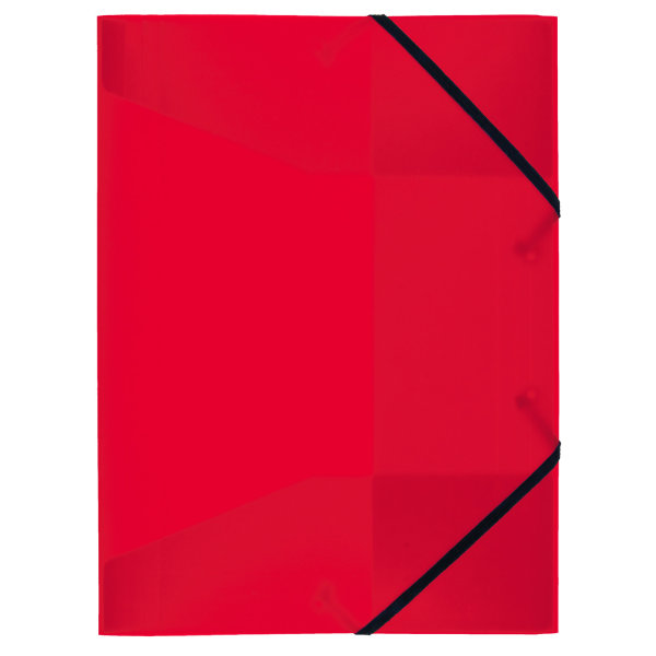 Gummizugmappe – DIN A4, transluzent rot