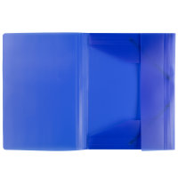 Gummizugmappe, DIN A4, PP, transluzent, blau