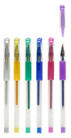 Glitter Gel Pen, 6 Stück/6 Farben mit Glittereffekt,...