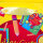 Bunte Geschenktasche zum Schulanfang in den Maßen 23 x 18 x 8 cm aus FSC-Mix Material